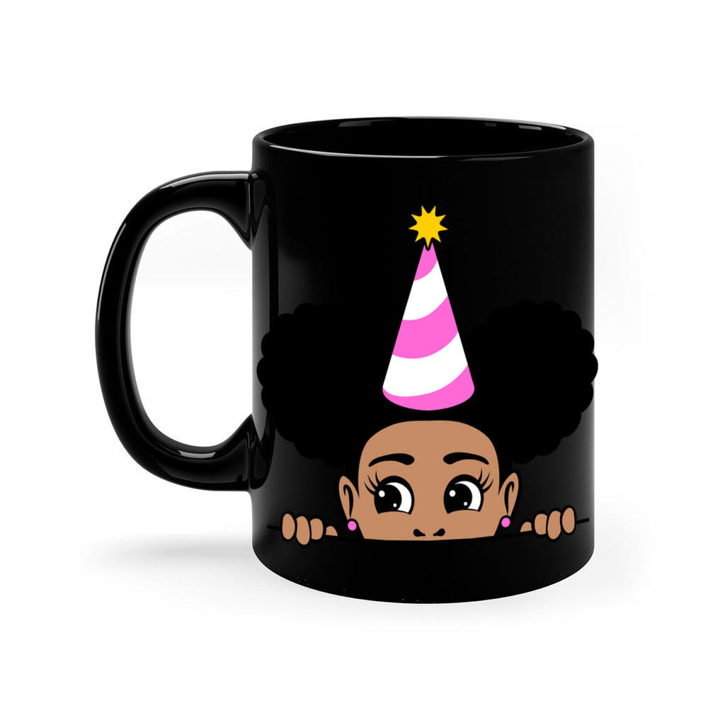 peekaboo afro puffs birthday girl 24#- Black women - Girls-Mug / Coffee Cup