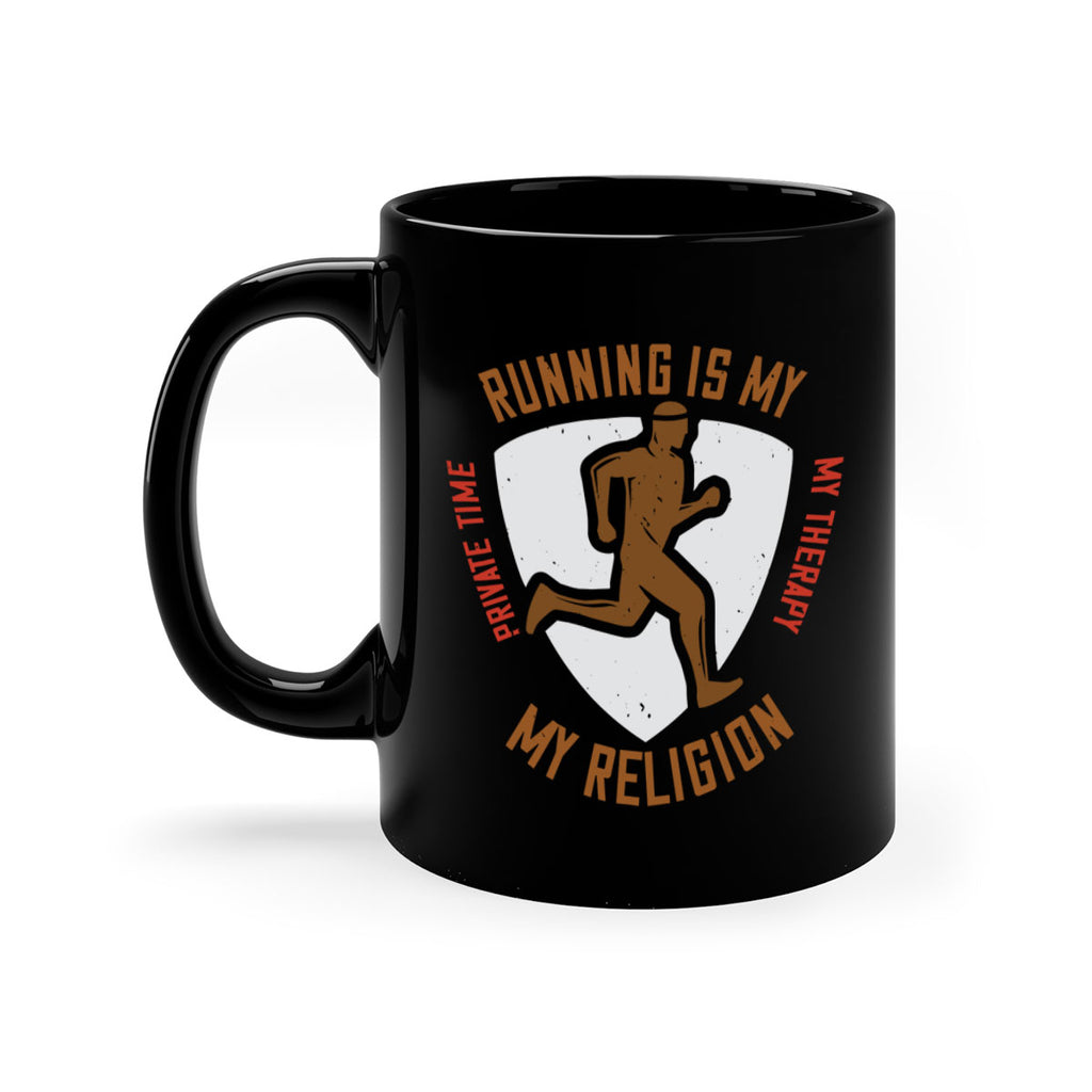 running is my private time my therapy my religion 21#- running-Mug / Coffee Cup