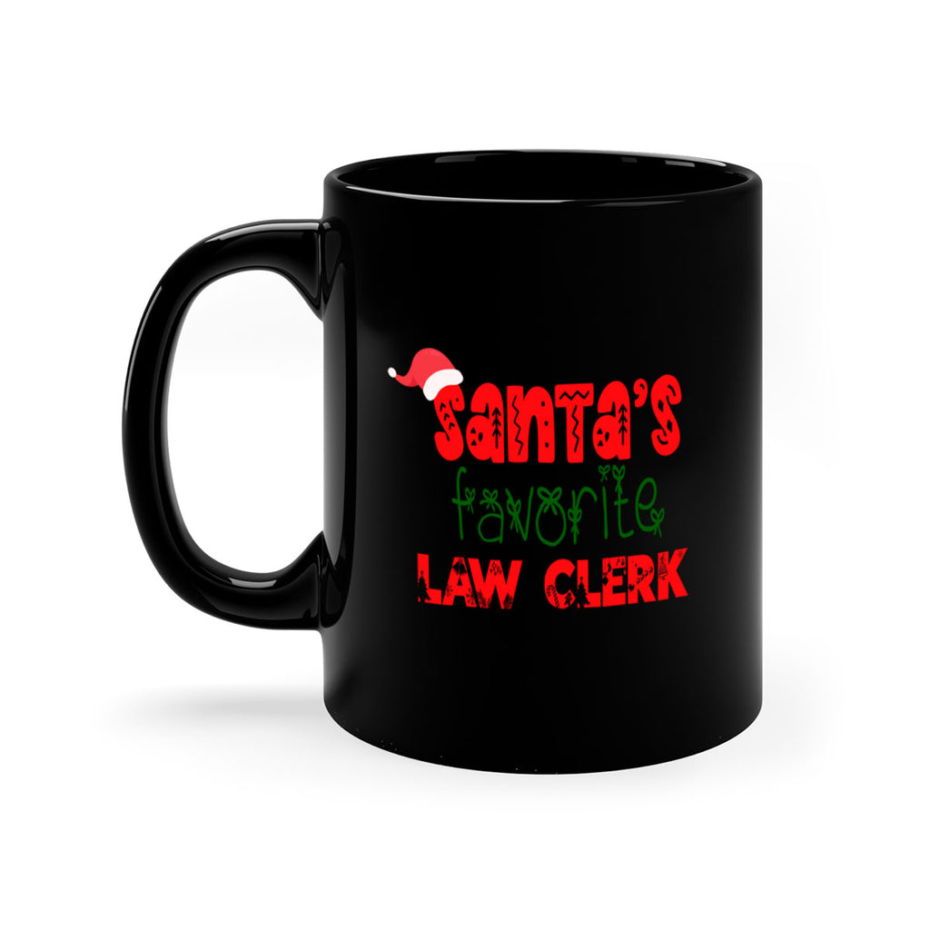 santas favorite law clerk style 911#- christmas-Mug / Coffee Cup