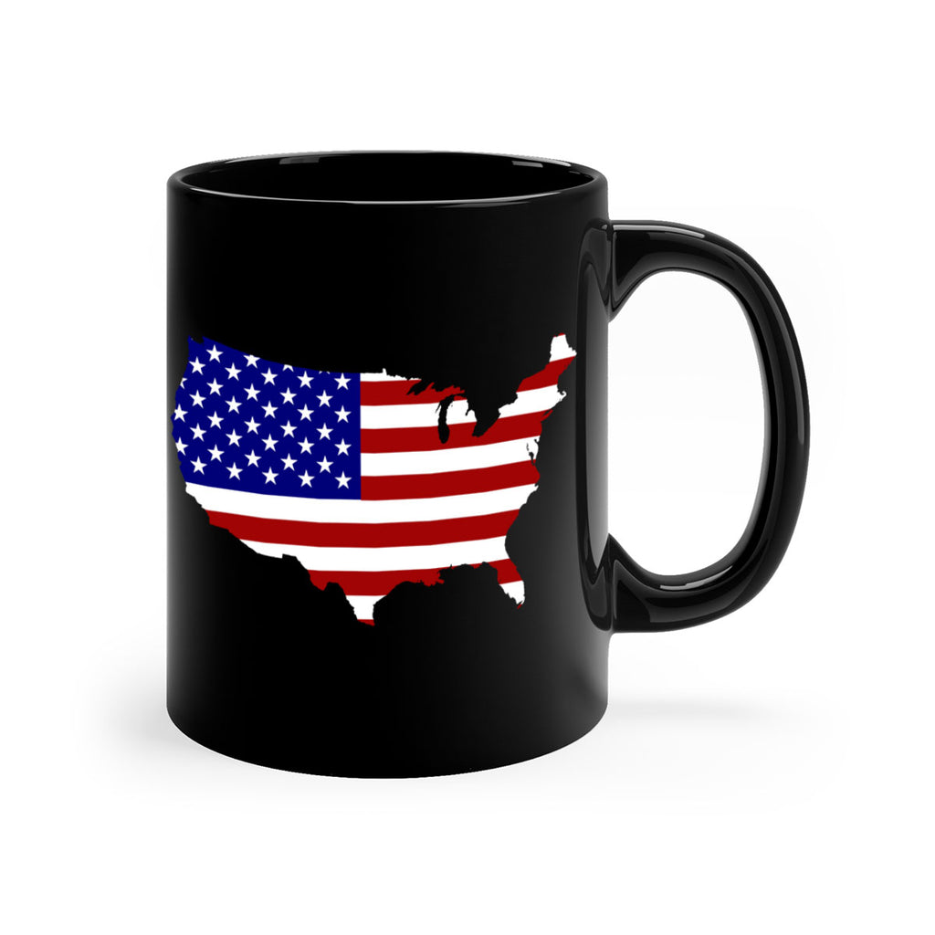 Flag With Map Style 50#- 4th Of July-Mug / Coffee Cup