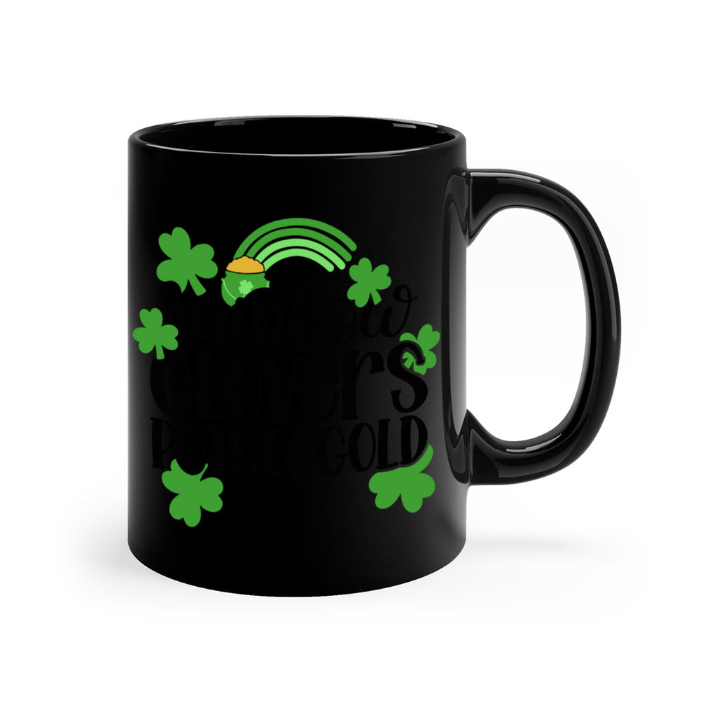Rainbow Clovers Pots Of Gold Style 35#- St Patricks Day-Mug / Coffee Cup