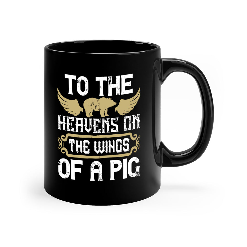 To the heavens on the wings of a pig Style 14#- pig-Mug / Coffee Cup
