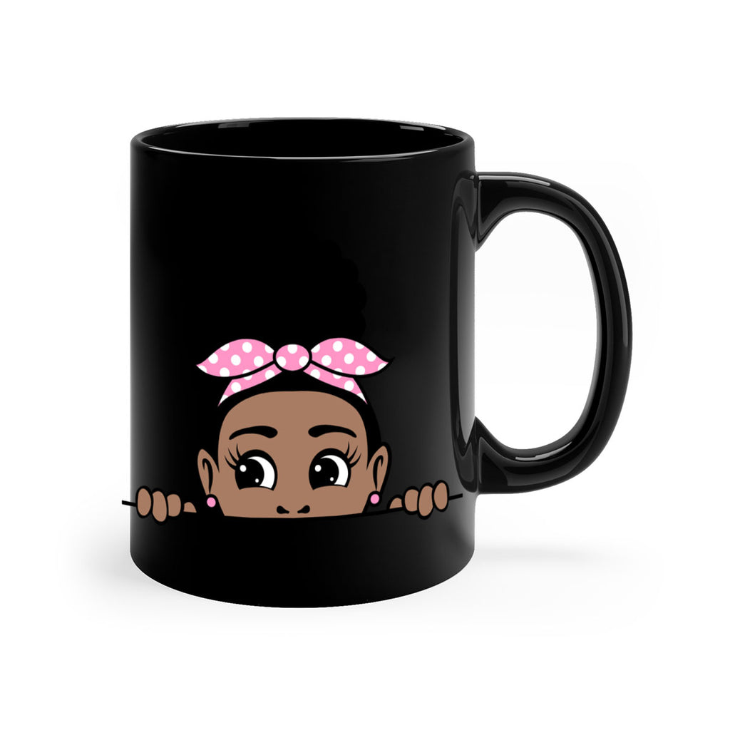 afro puff bandana girl peekaboo 86#- Black women - Girls-Mug / Coffee Cup