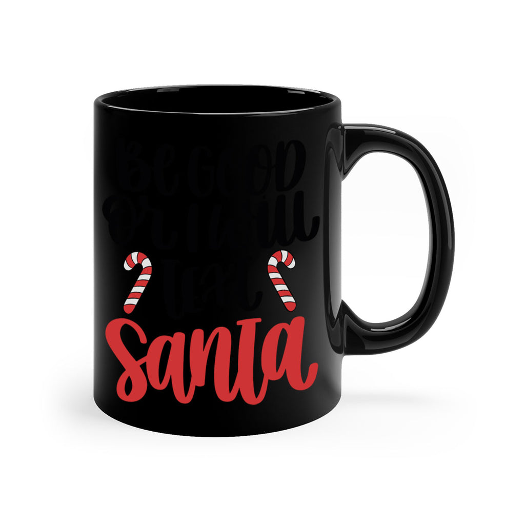 be good or will text santa 208#- christmas-Mug / Coffee Cup