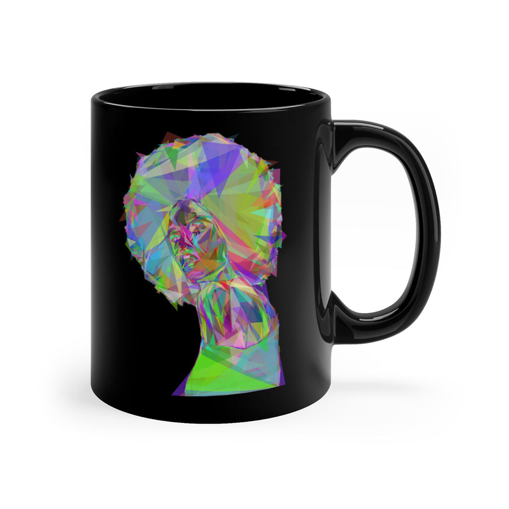 beautiful black woman geometric prismatic 59#- Black women - Girls-Mug / Coffee Cup