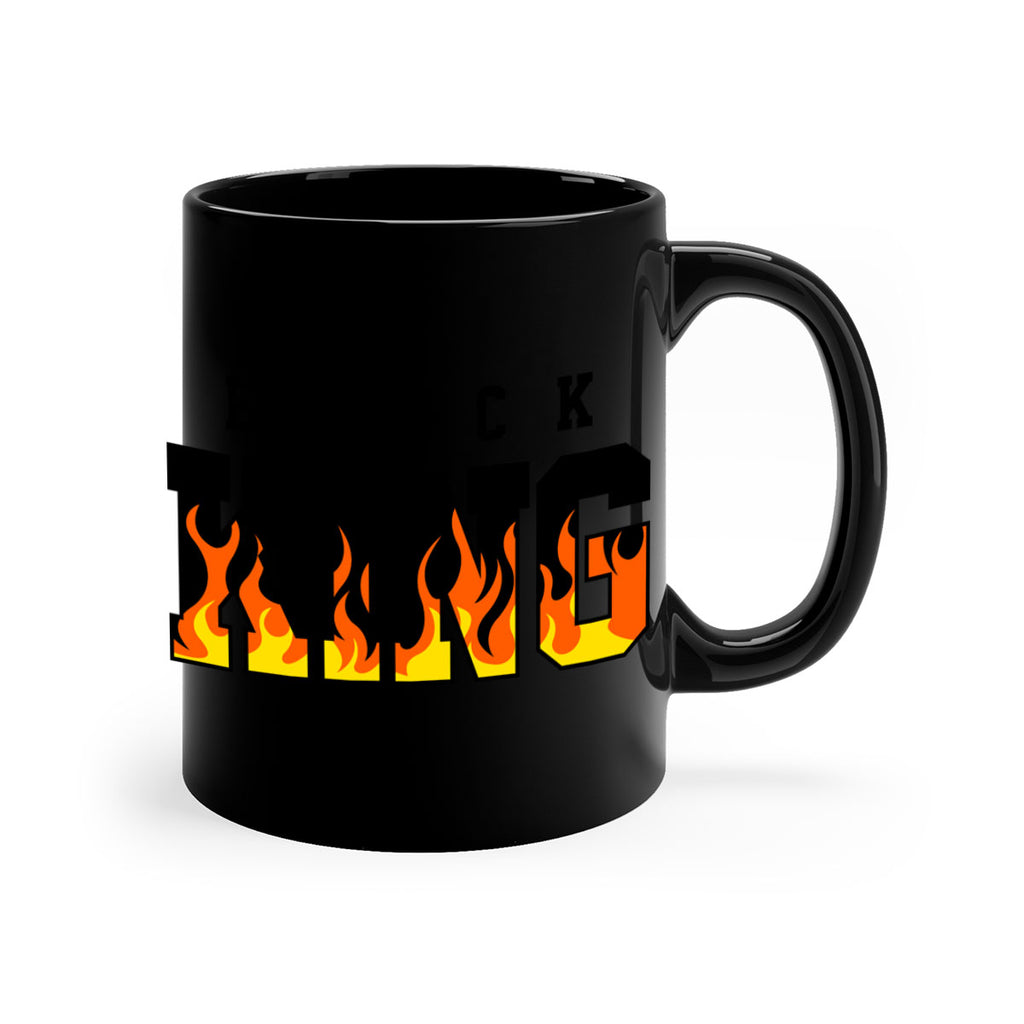 black king flames 232#- black words - phrases-Mug / Coffee Cup