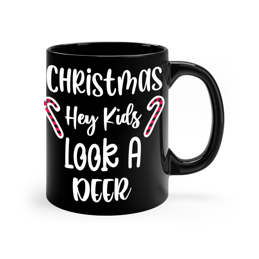 christmas hey kids look a deer style 107#- christmas-Mug / Coffee Cup