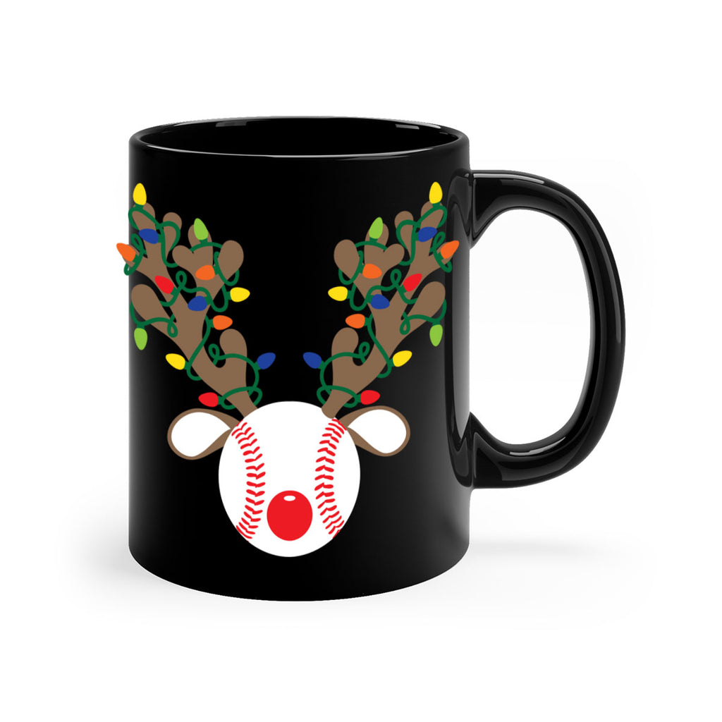 christmas reindeer antler baseball style 114#- christmas-Mug / Coffee Cup