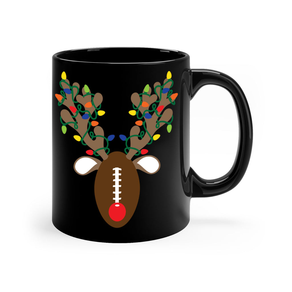 christmas reindeer antler football style 117#- christmas-Mug / Coffee Cup