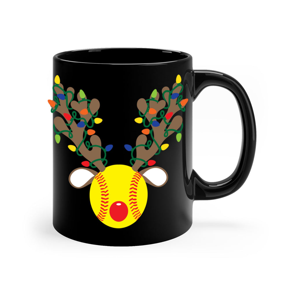 christmas reindeer antler softball style 119#- christmas-Mug / Coffee Cup