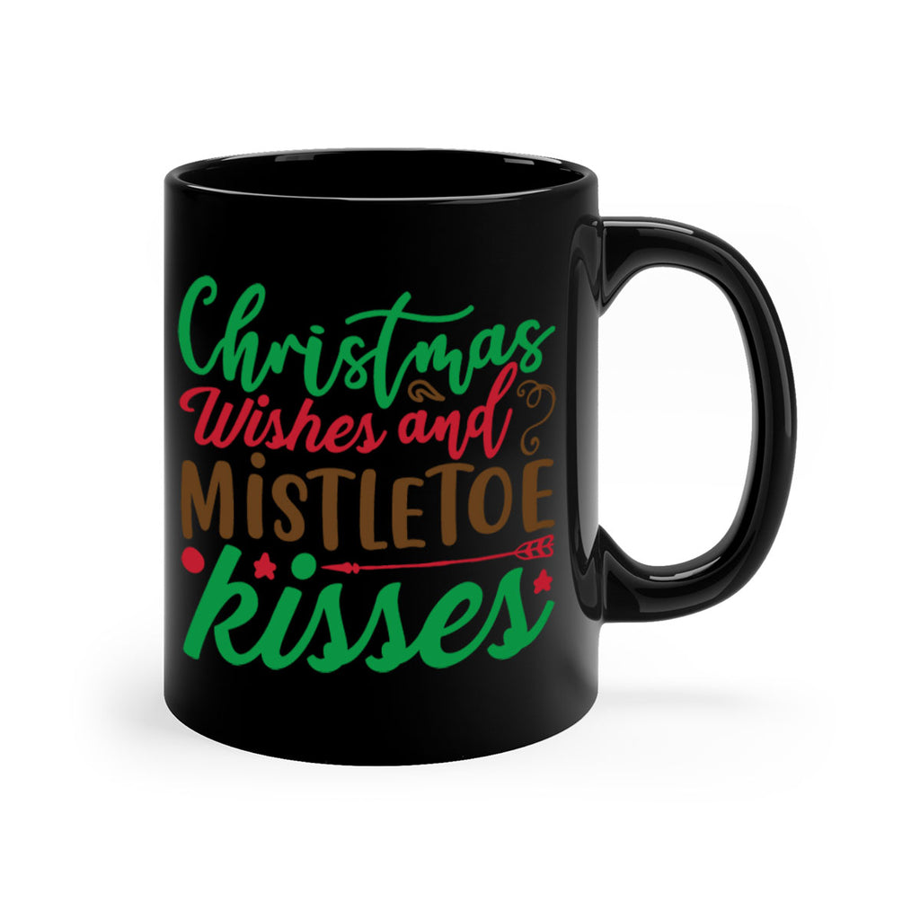 christmas wishes and mistletoe kisses 292#- christmas-Mug / Coffee Cup