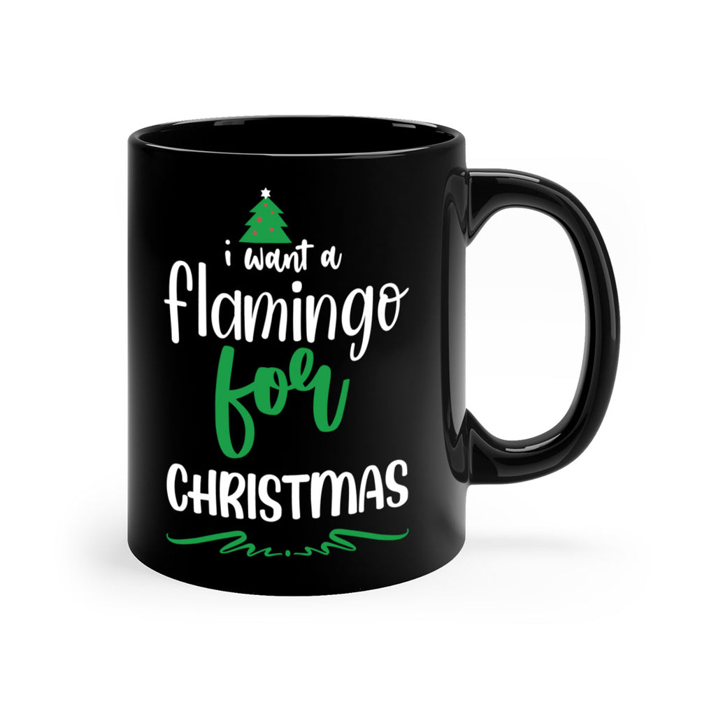 i want a flamingo for christmas style 350#- christmas-Mug / Coffee Cup