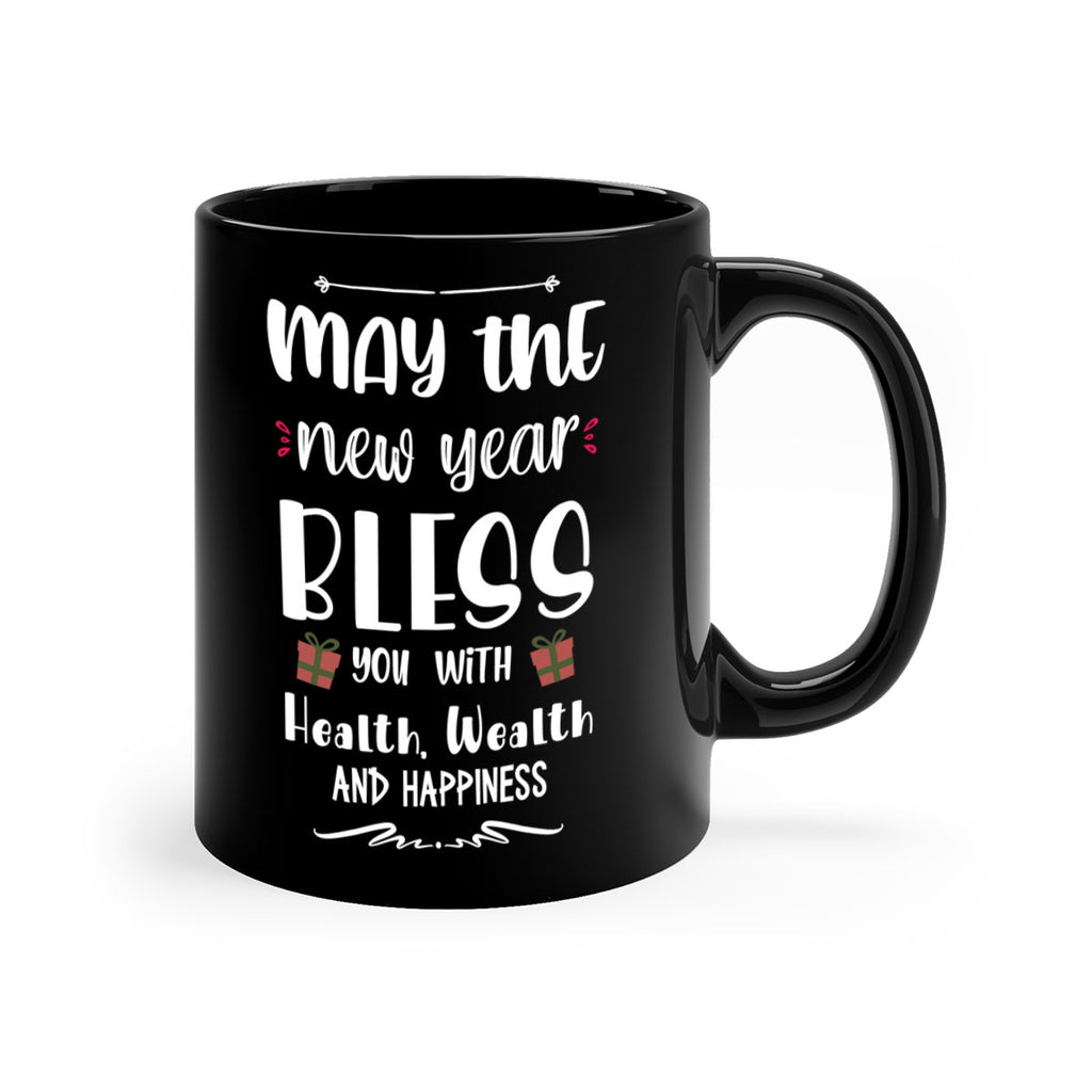 may the new year bless you with health, wealth and happiness style 452#- christmas-Mug / Coffee Cup