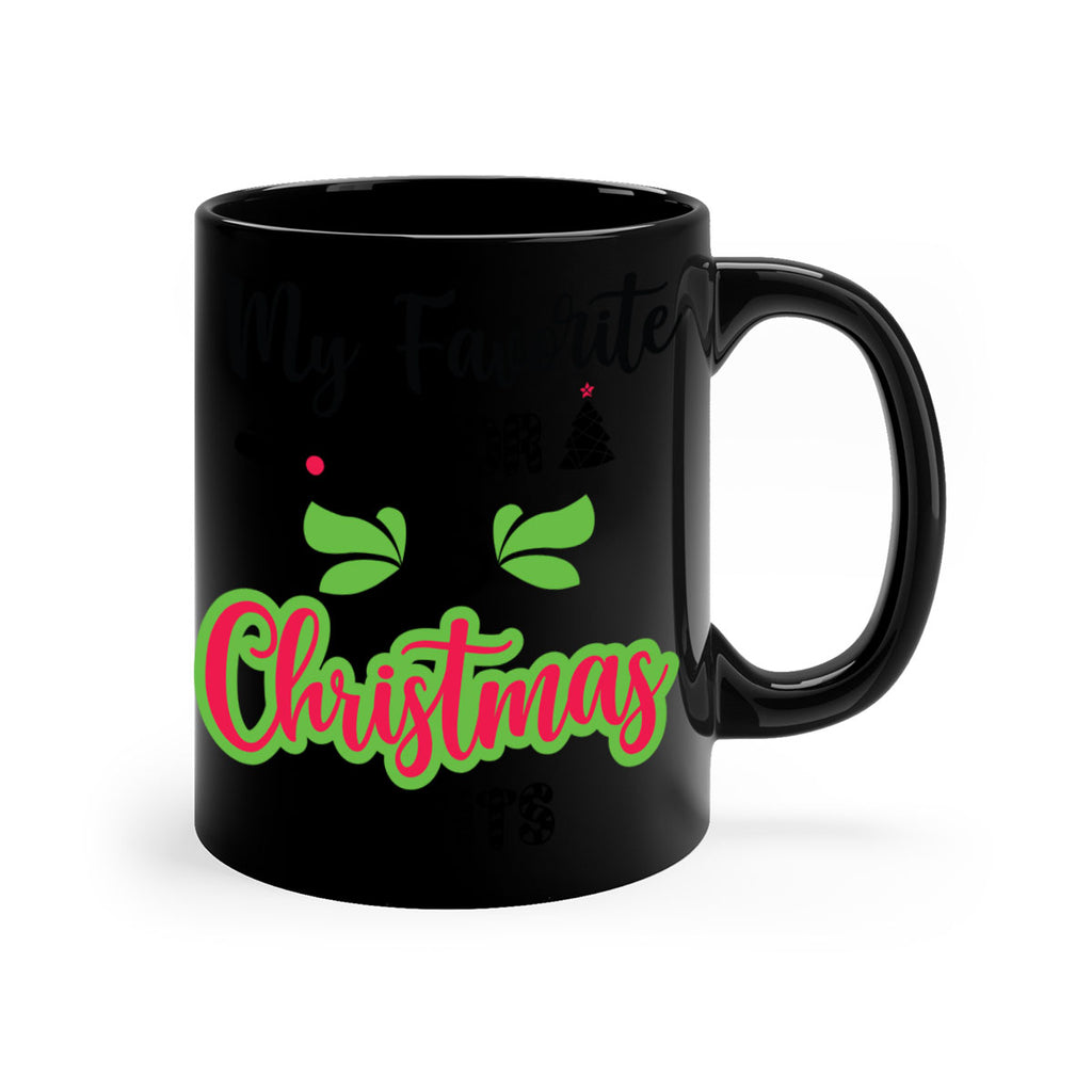 my favorite color is christmas lights style 523#- christmas-Mug / Coffee Cup