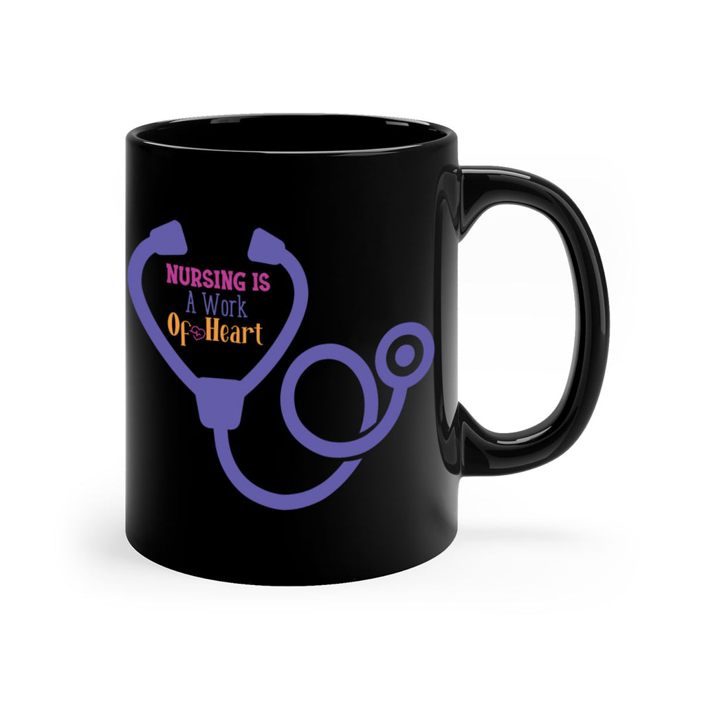 nursing is a work of heart Style 358#- nurse-Mug / Coffee Cup