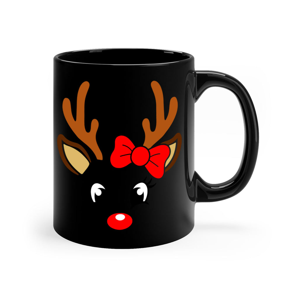 reindeer face style 598#- christmas-Mug / Coffee Cup