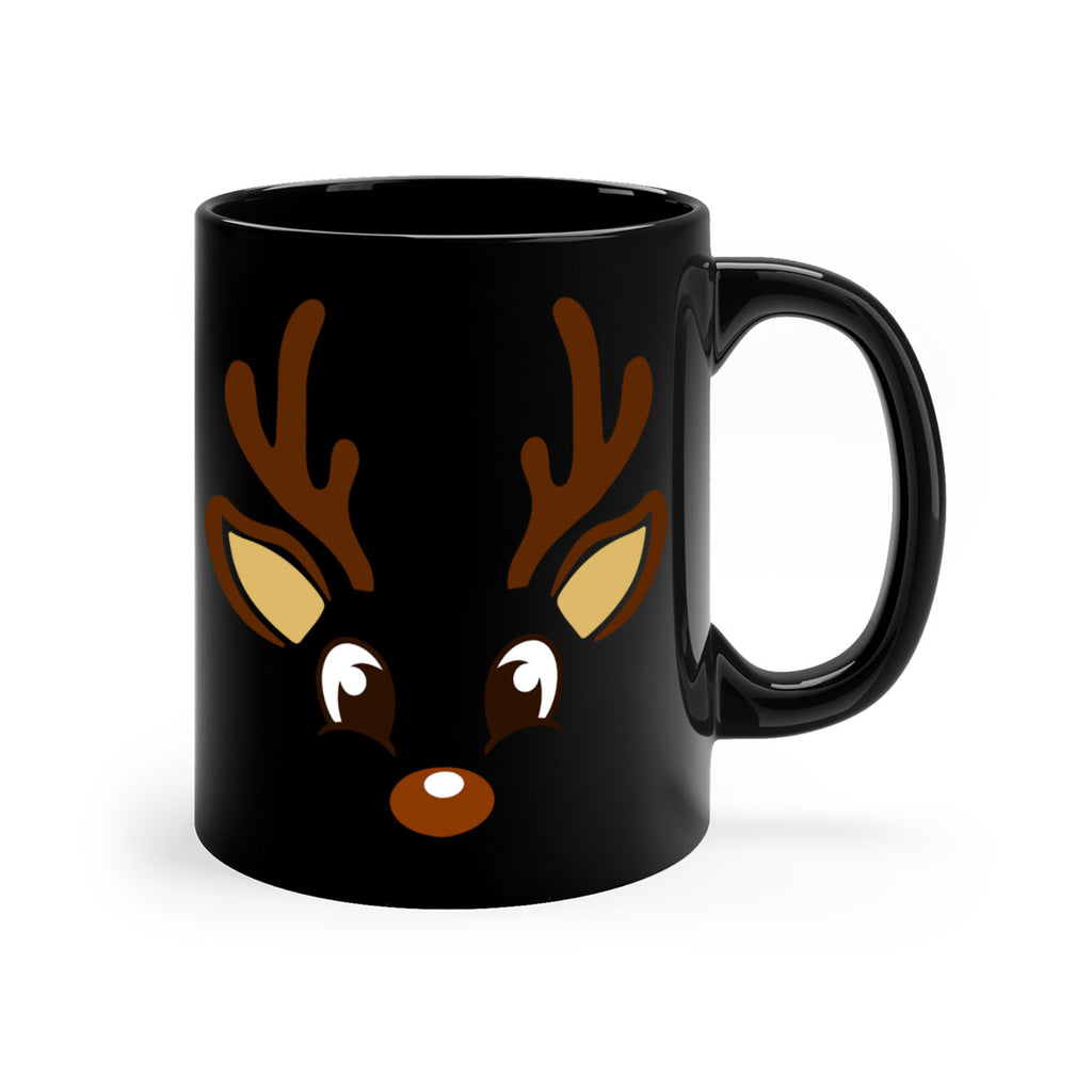 reindeer face style 599#- christmas-Mug / Coffee Cup