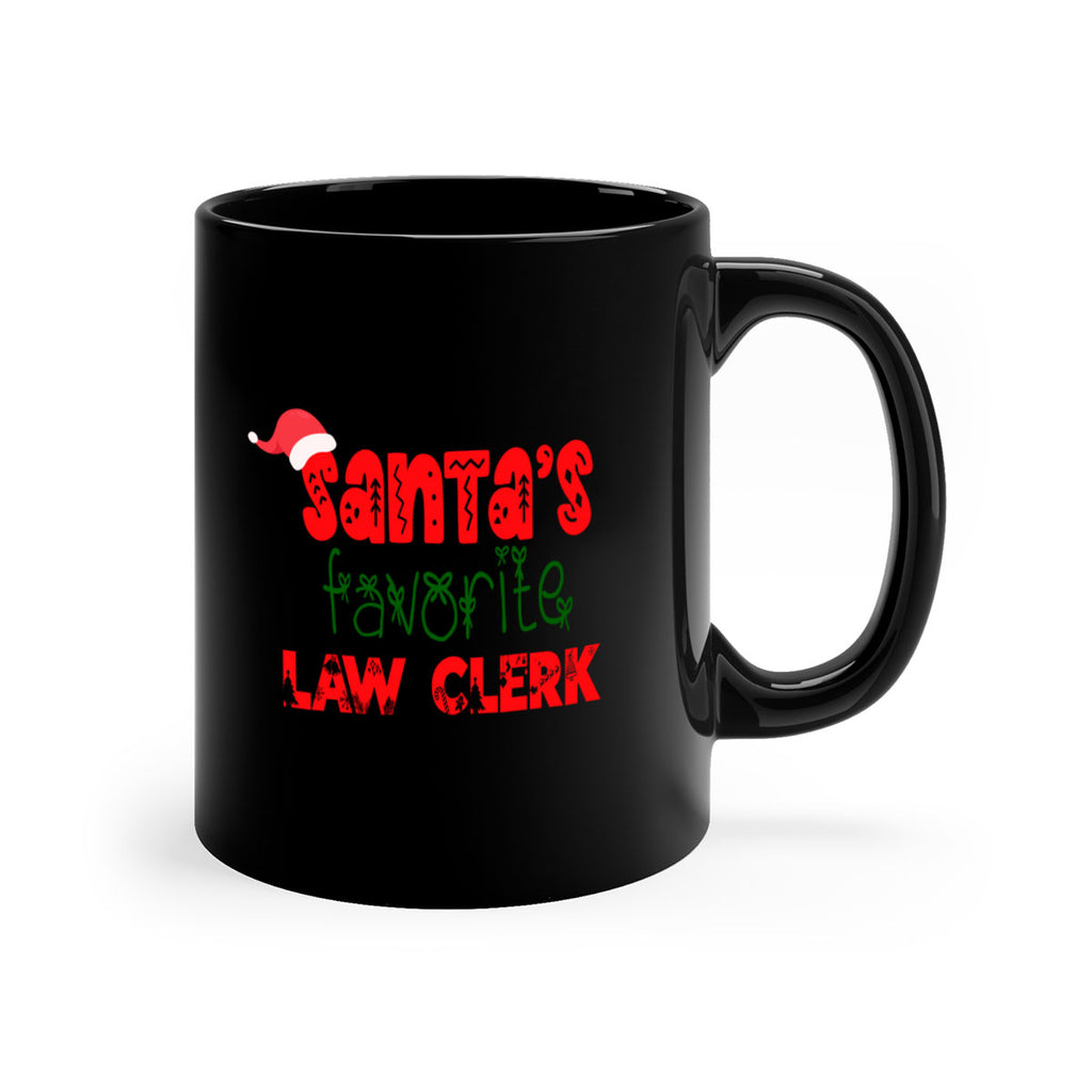 santas favorite law clerk style 911#- christmas-Mug / Coffee Cup