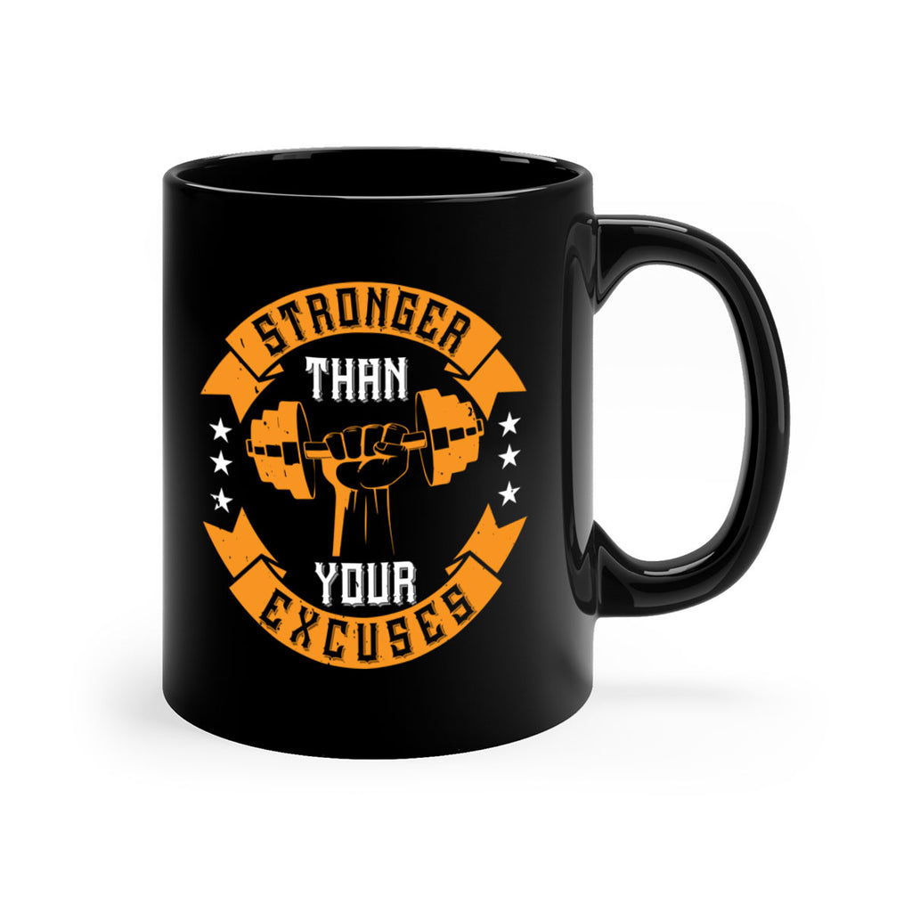 stronger than your excuses 70#- gym-Mug / Coffee Cup