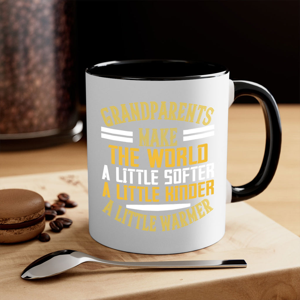 Grandparents make the world … a little softer a little kinder a little warmer 76#- grandma-Mug / Coffee Cup