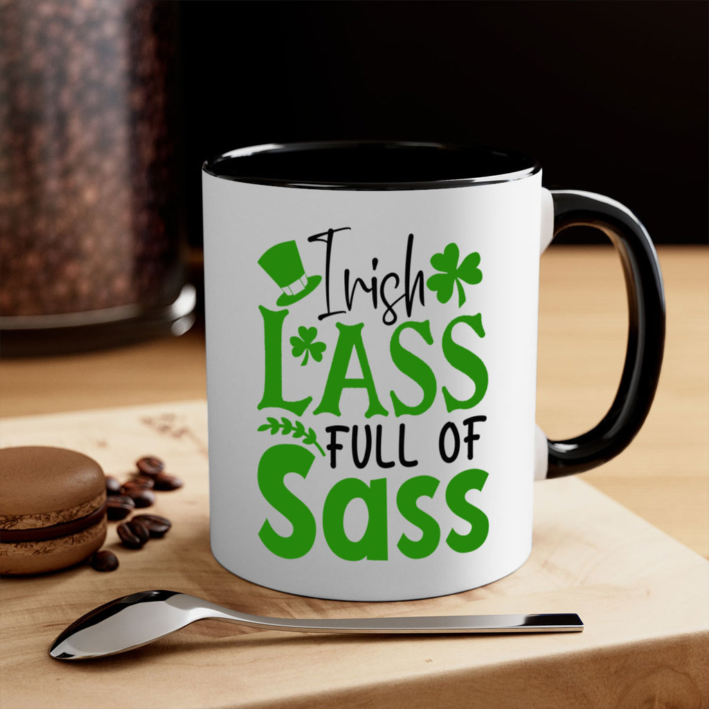 Irish Lass Full Of Sass Style 155#- St Patricks Day-Mug / Coffee Cup