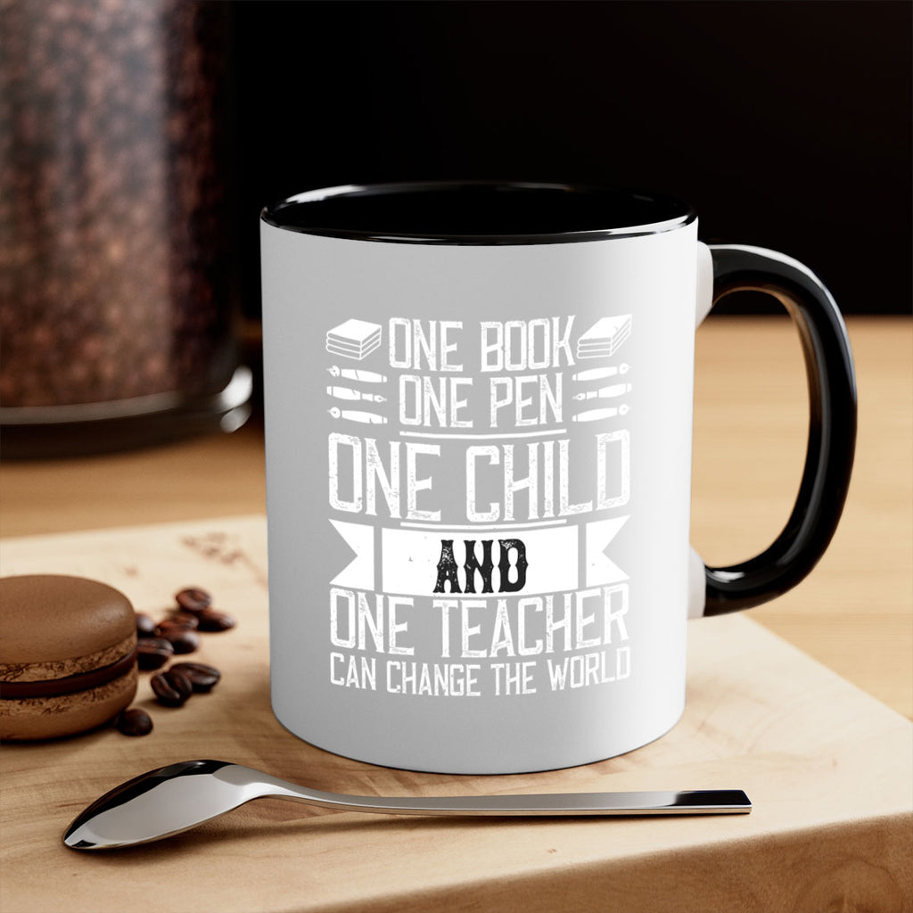 One book one pen one child and one teacher can change the world Style 89#- teacher-Mug / Coffee Cup