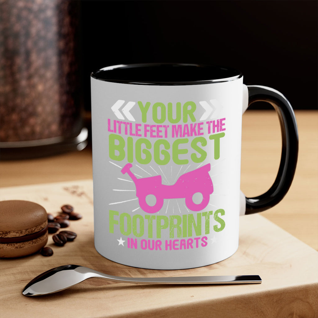 Your Litle feet me foot prints in our hearts Style 158#- baby2-Mug / Coffee Cup