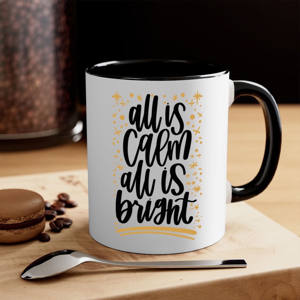 all is calm all is bright gold 214#- christmas-Mug / Coffee Cup