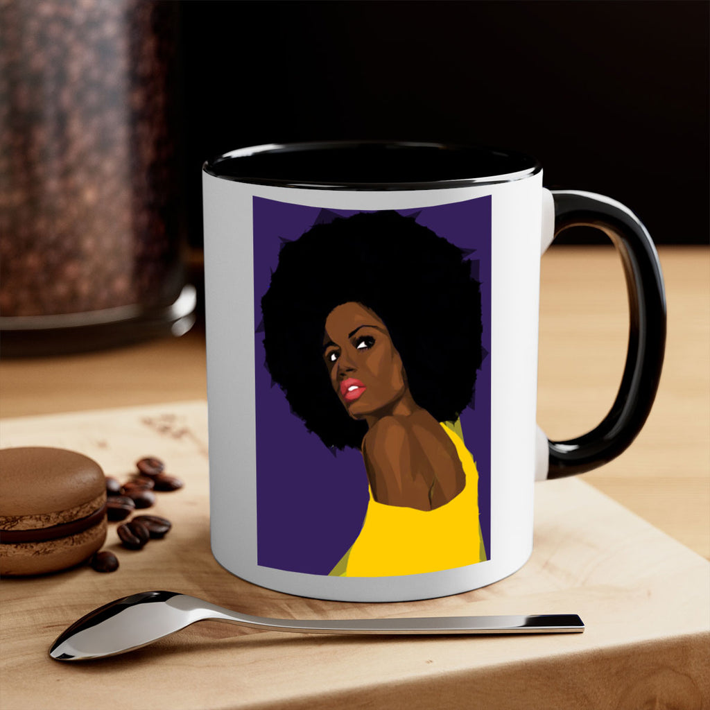 beautiful black woman geometric 60#- Black women - Girls-Mug / Coffee Cup