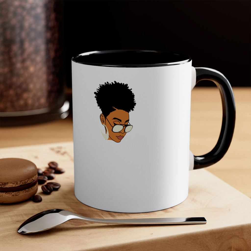 black afro 44#- Black women - Girls-Mug / Coffee Cup