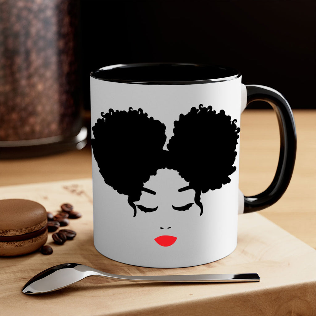 black woman red lips 9#- Black women - Girls-Mug / Coffee Cup
