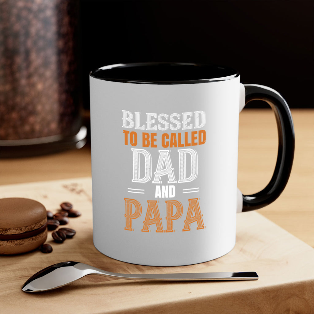 blessed to be called dad and papa 45#- grandpa-Mug / Coffee Cup