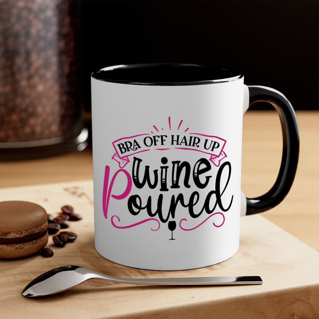 bra off hair up wine poured 206#- wine-Mug / Coffee Cup