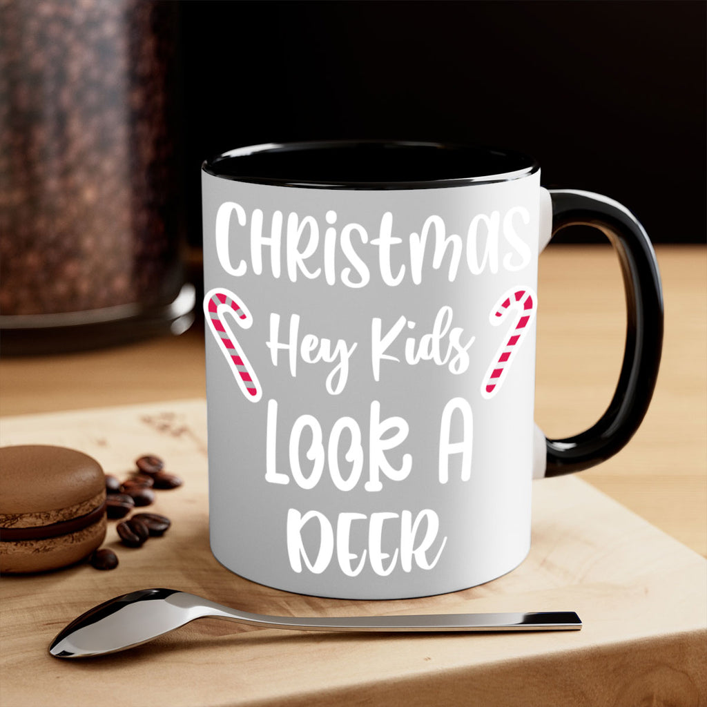 christmas hey kids look a deer style 107#- christmas-Mug / Coffee Cup