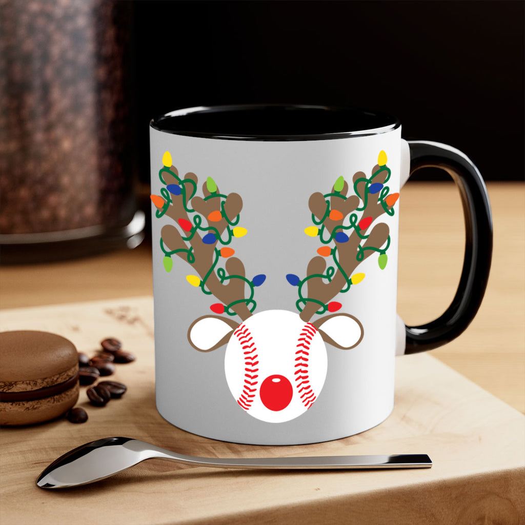 christmas reindeer antler baseball style 114#- christmas-Mug / Coffee Cup