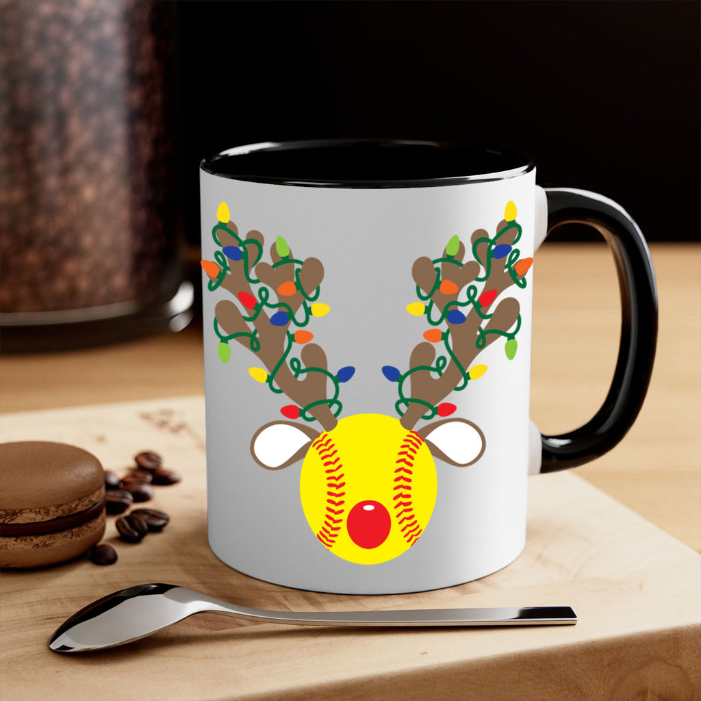 christmas reindeer antler softball style 119#- christmas-Mug / Coffee Cup