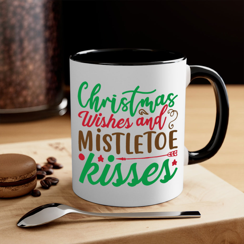 christmas wishes and mistletoe kisses 292#- christmas-Mug / Coffee Cup