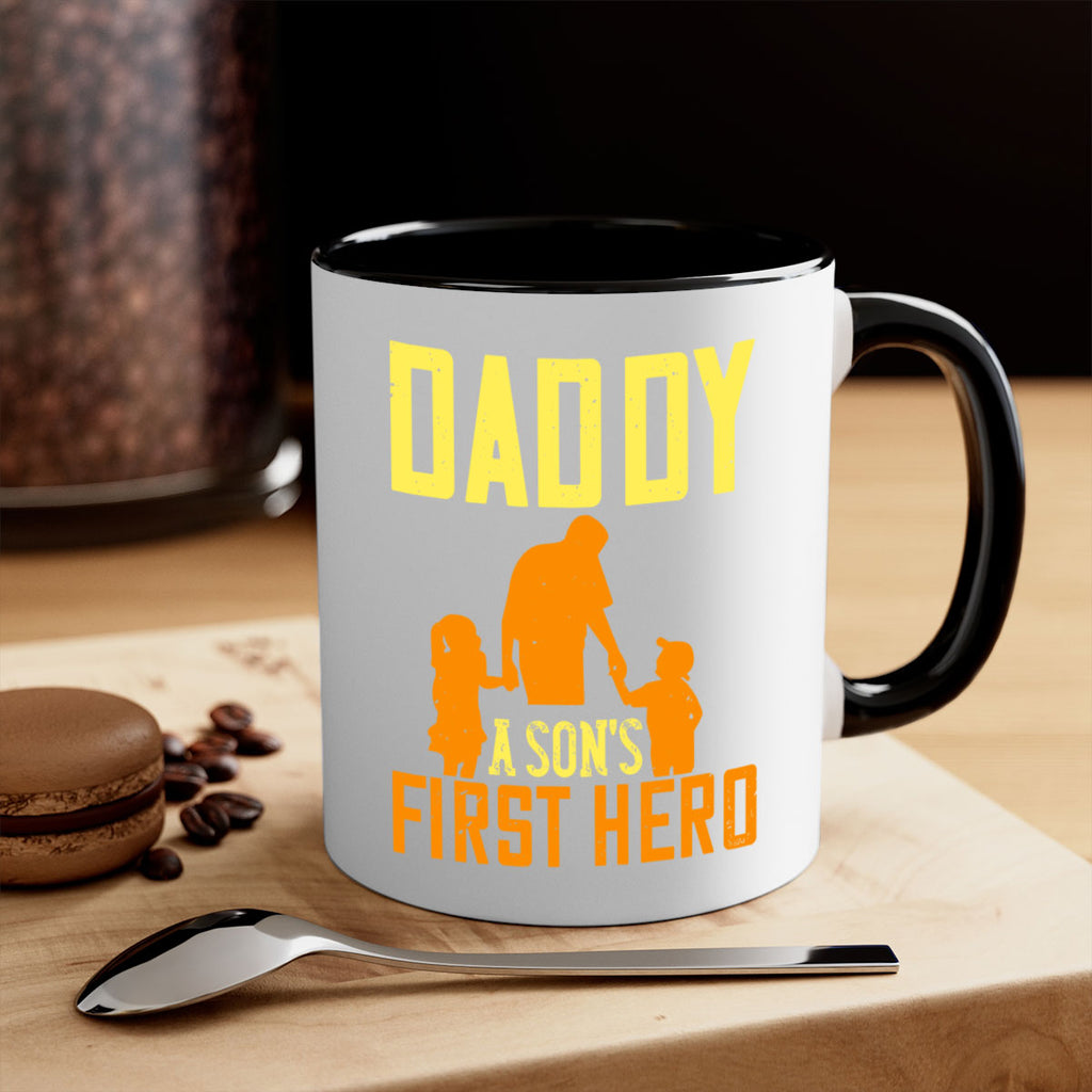 daddy a sons first hero 249#- fathers day-Mug / Coffee Cup