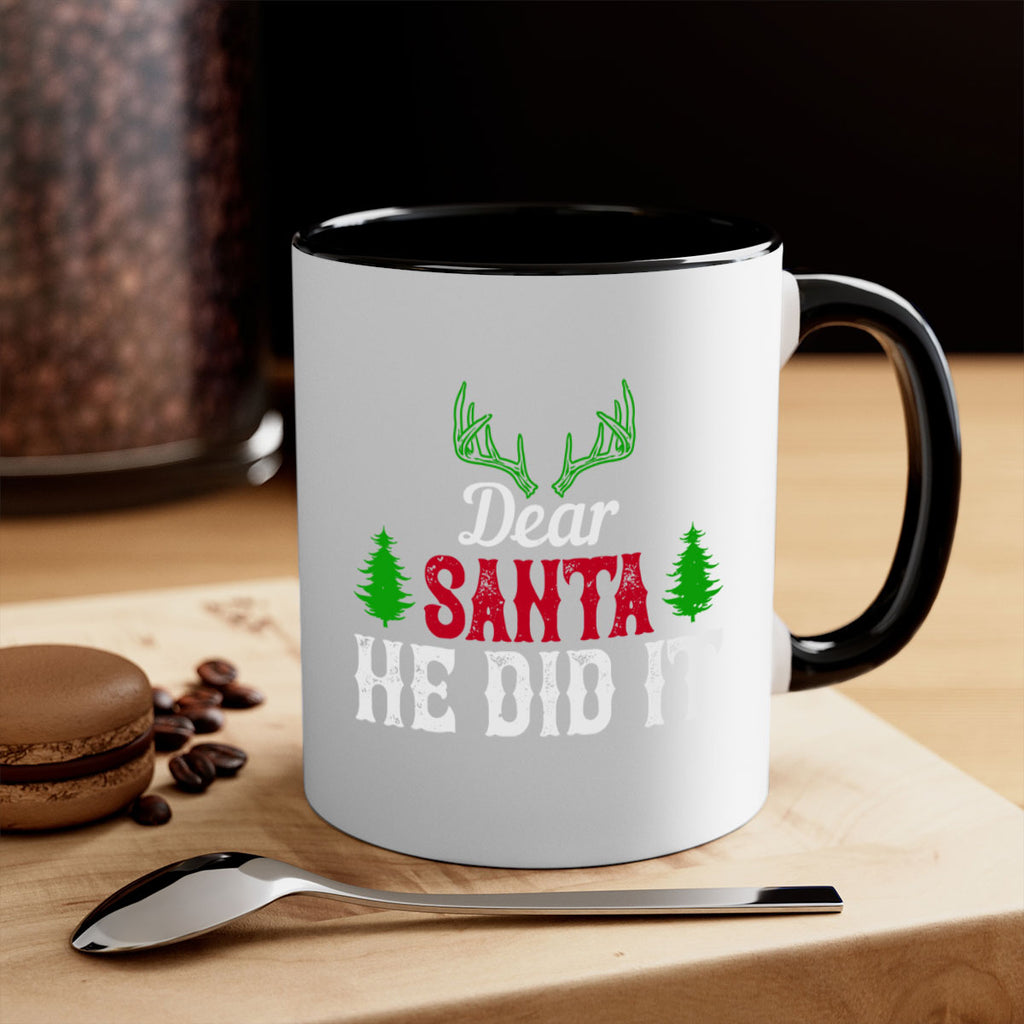 dear santa he did it 319#- christmas-Mug / Coffee Cup