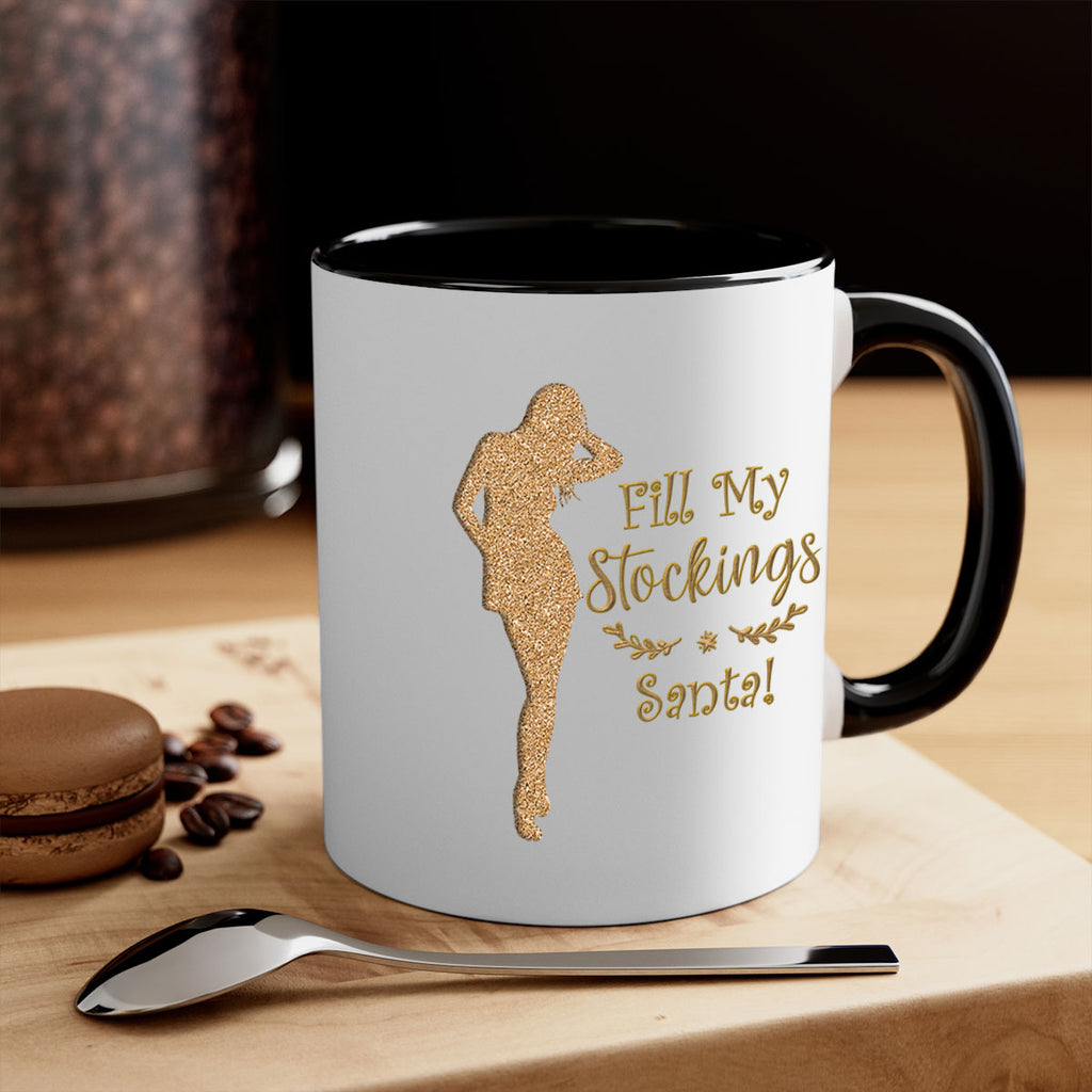 fill my stockings santa gold 324#- christmas-Mug / Coffee Cup