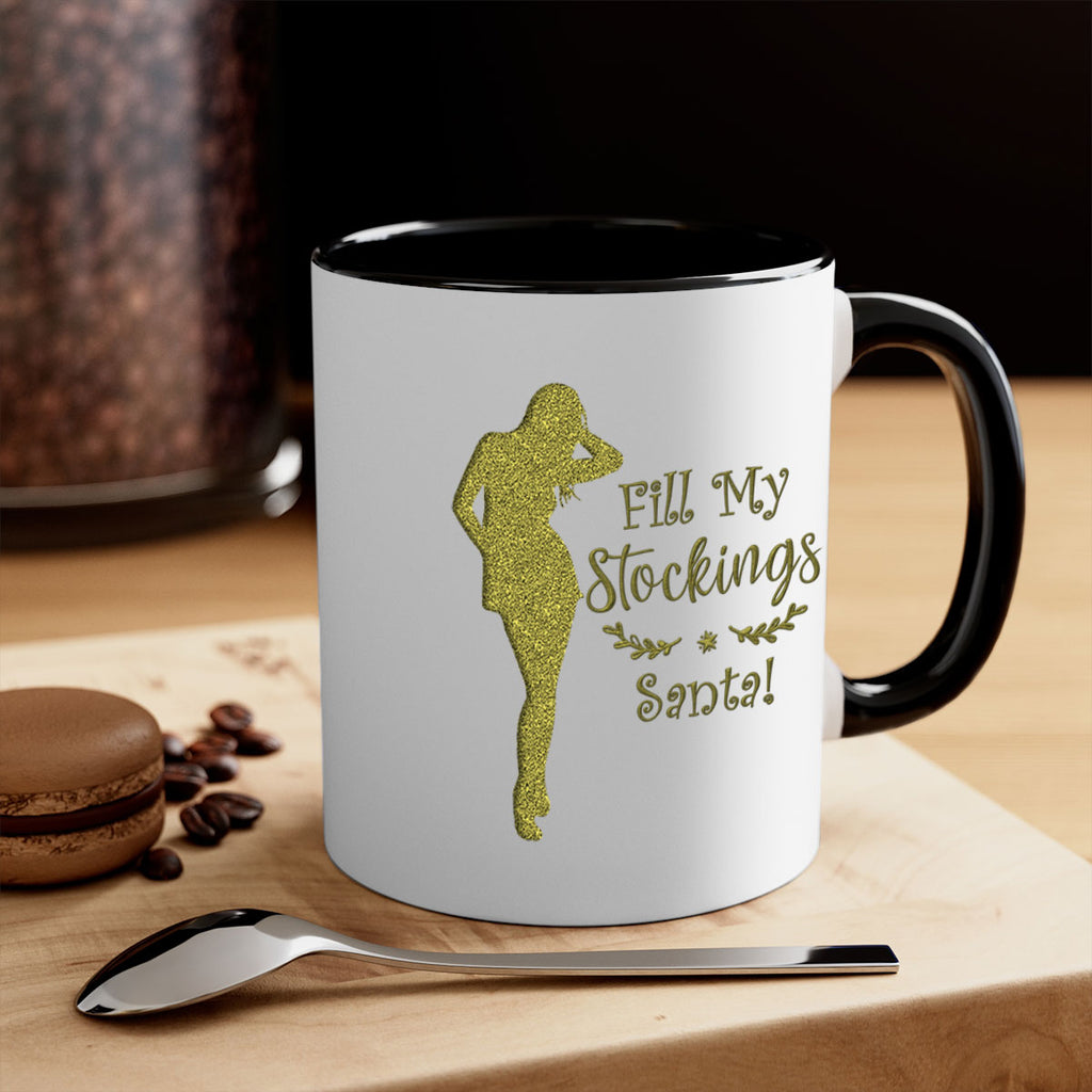 fill my stockings santa green 323#- christmas-Mug / Coffee Cup