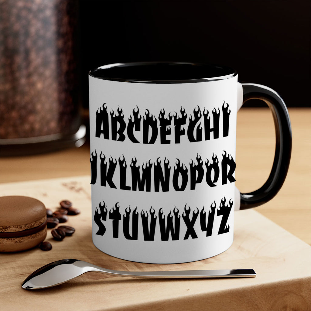 flame font 153#- black words - phrases-Mug / Coffee Cup