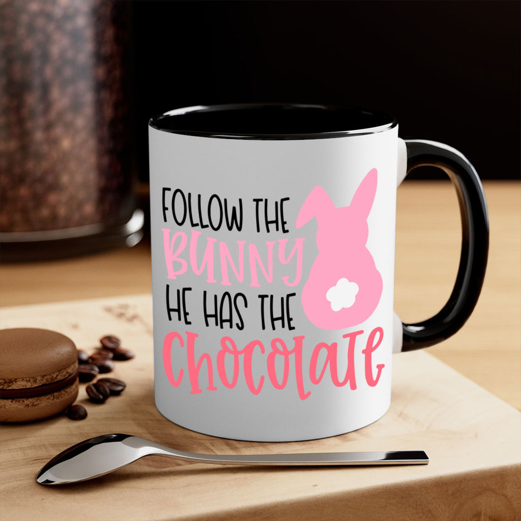 follow the bunny he has the chocolate 45#- easter-Mug / Coffee Cup