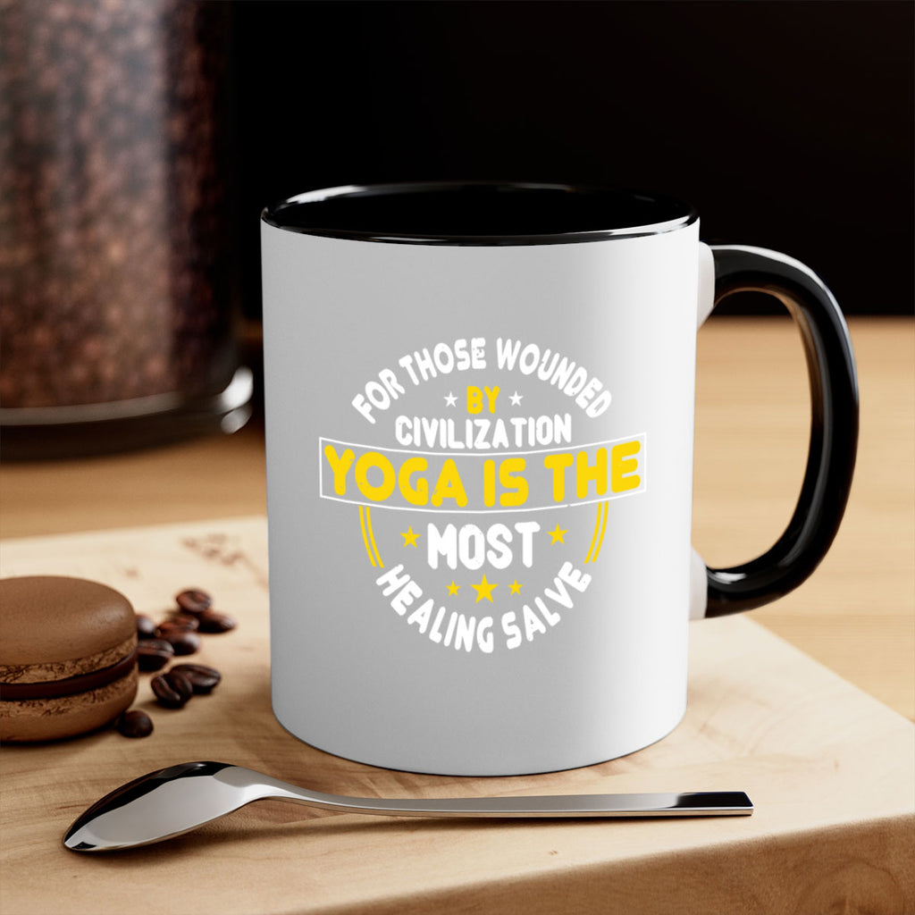 for those wounded by civilization yoga is the most healing salve 88#- yoga-Mug / Coffee Cup
