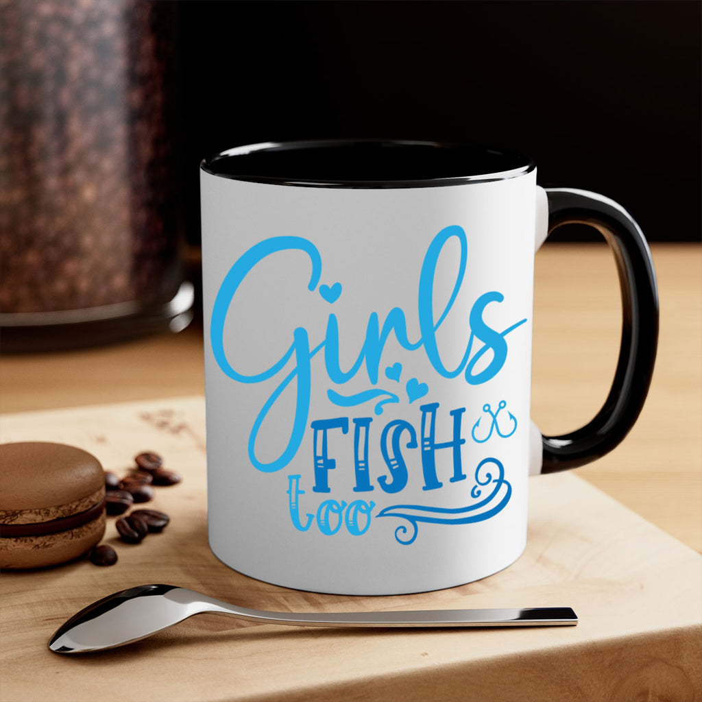 girls fish too 221#- fishing-Mug / Coffee Cup