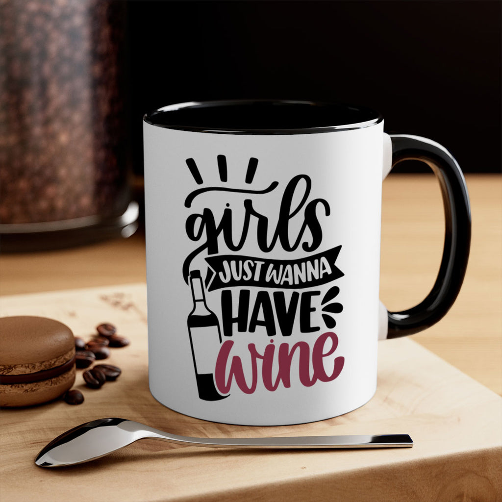 girls just wanna have wine 55#- wine-Mug / Coffee Cup