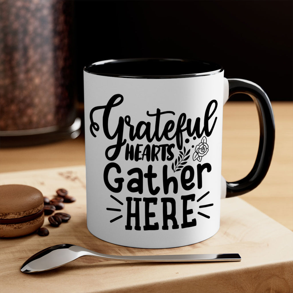 grateful hearts gather here 58#- thanksgiving-Mug / Coffee Cup