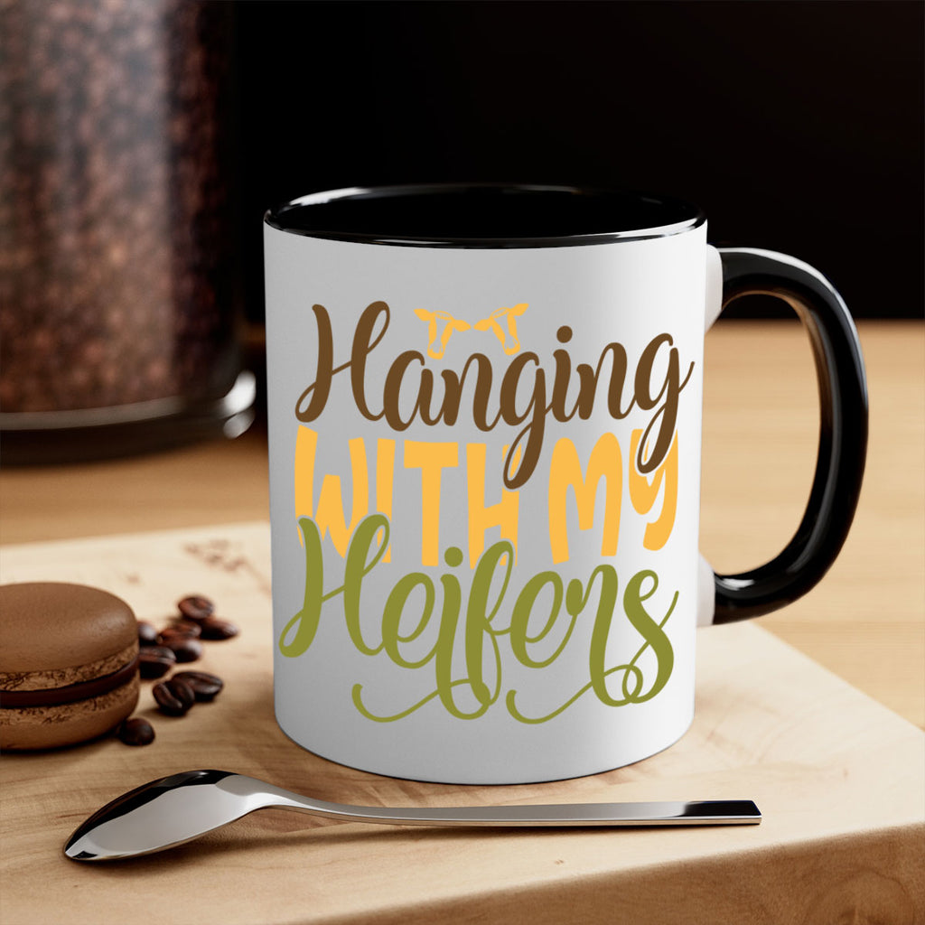 hanging with my heifers 9#- Farm and garden-Mug / Coffee Cup