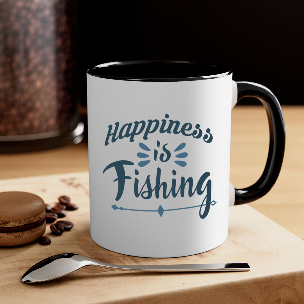 happiness is fishing 122#- fishing-Mug / Coffee Cup