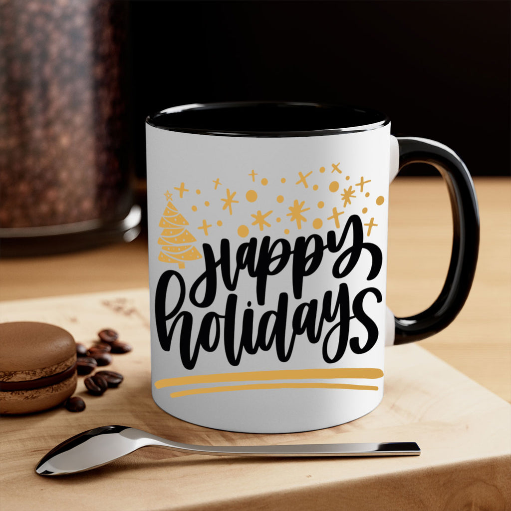 happy holidays gold 148#- christmas-Mug / Coffee Cup